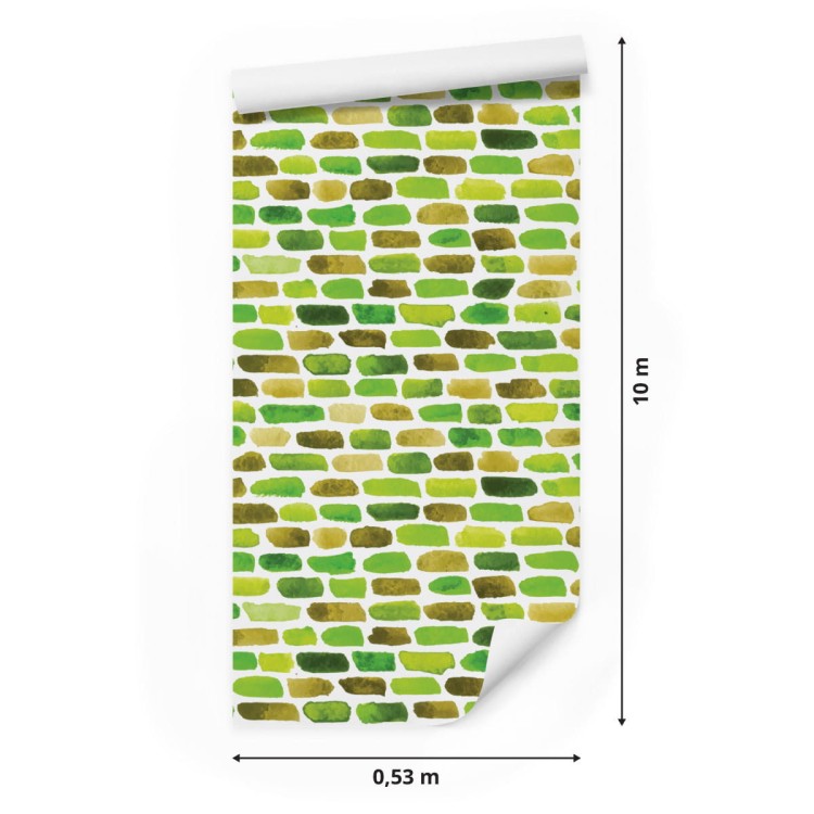 Tapeta Kolorowe Cegiełki - Akwarela