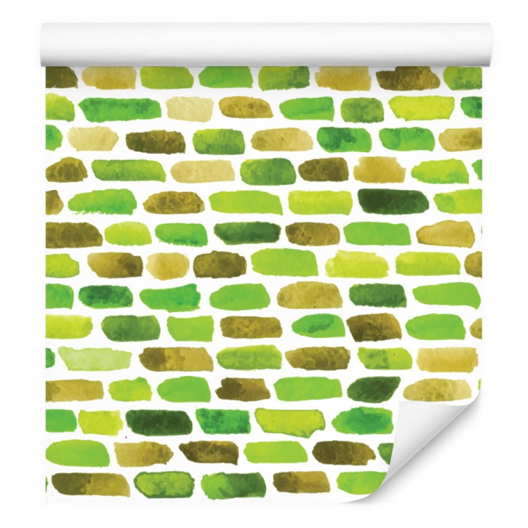 Tapeta Kolorowe Cegiełki - Akwarela