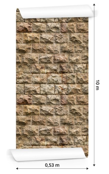 Tapeta Kamienny Mur - Efekt 3D