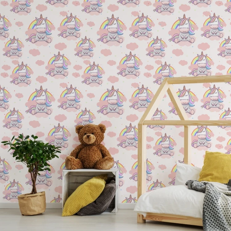 Tapeta Tęcza Kolorowe Gwiazdy