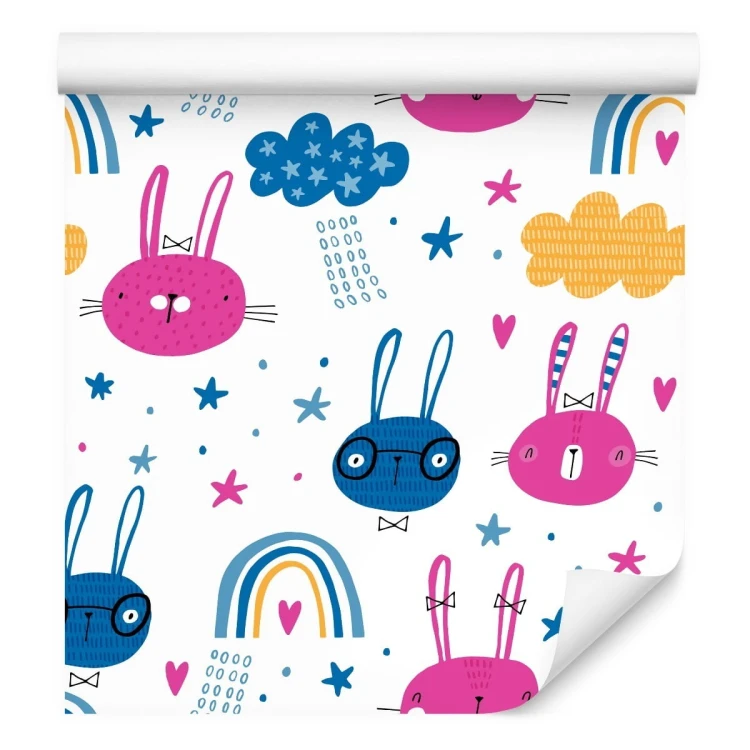 Tapeta Króliki Z Tęczą