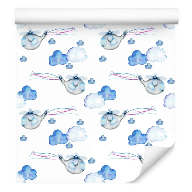 Tapeta Helikoptery Malowane Akwarelą