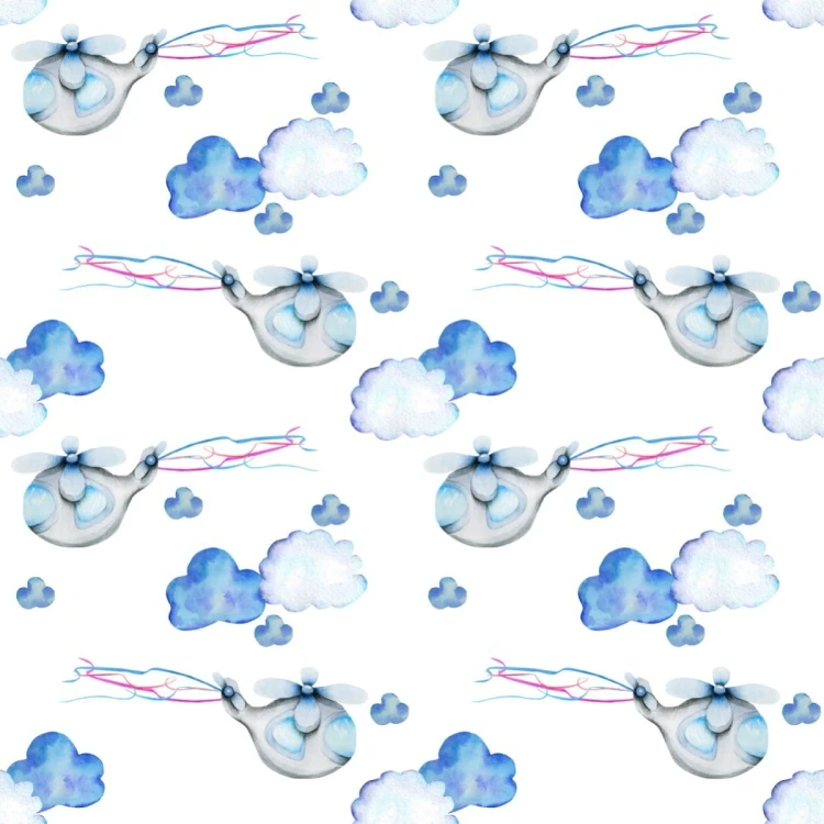 Tapeta Helikoptery Malowane Akwarelą