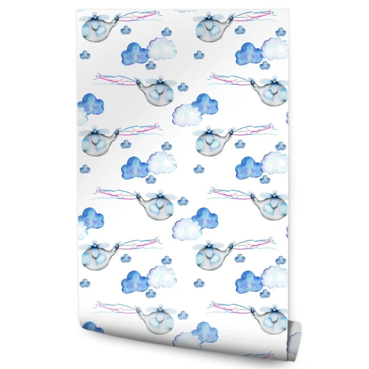 Tapeta Helikoptery Malowane Akwarelą