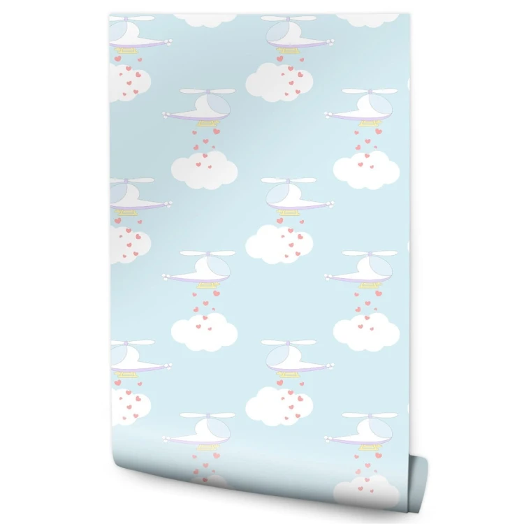 Tapeta Helikoptery Z Serduszkami