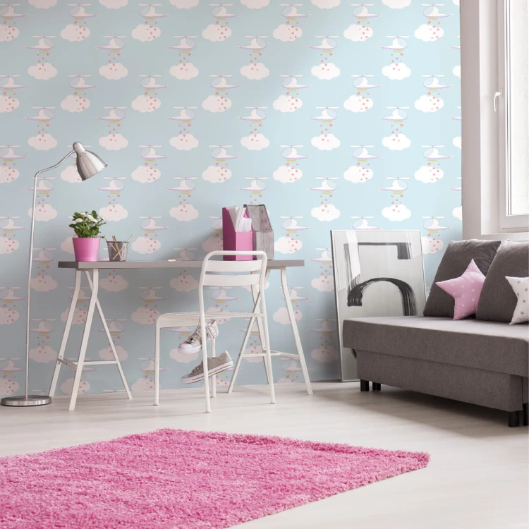 Tapeta Helikoptery Z Serduszkami