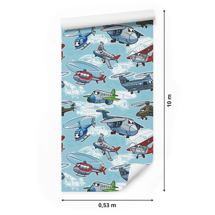 Tapeta Bajkowe Samoloty I Helikoptery