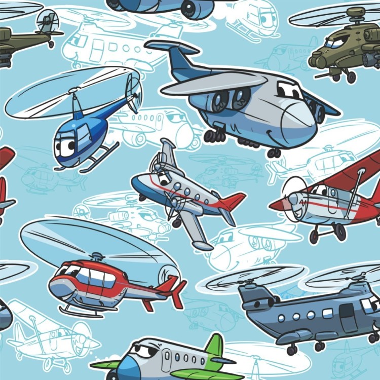 Tapeta Bajkowe Samoloty I Helikoptery