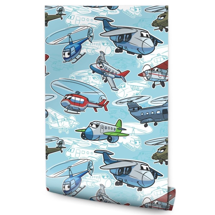 Tapeta Bajkowe Samoloty I Helikoptery