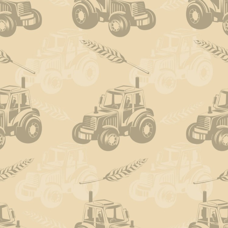 Tapeta Traktory Z Kłosami Zboża