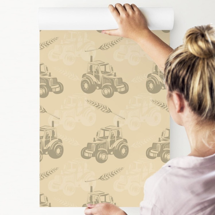 Tapeta Traktory Z Kłosami Zboża