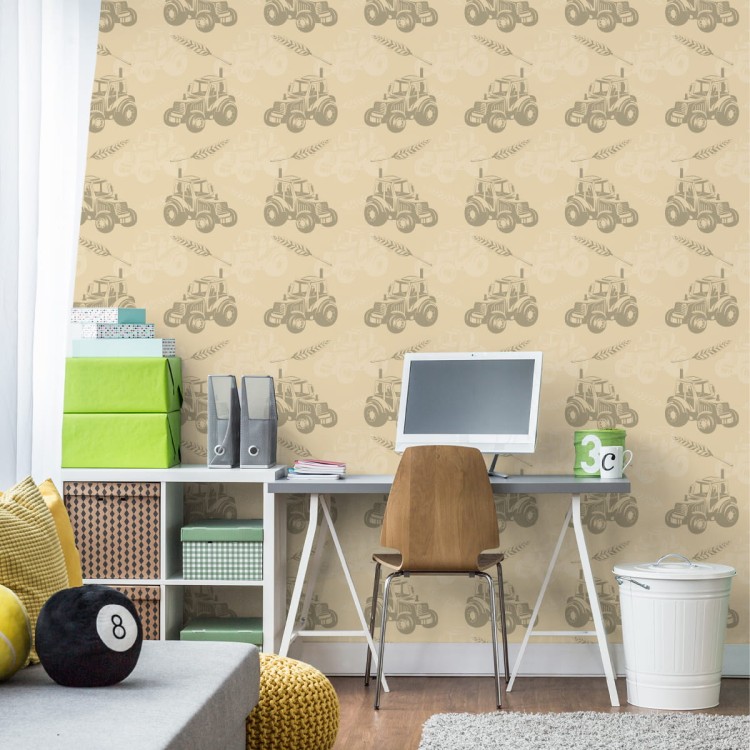 Tapeta Traktory Z Kłosami Zboża