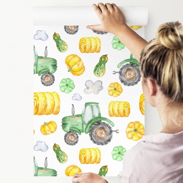 Tapeta Traktory Z Warzywami