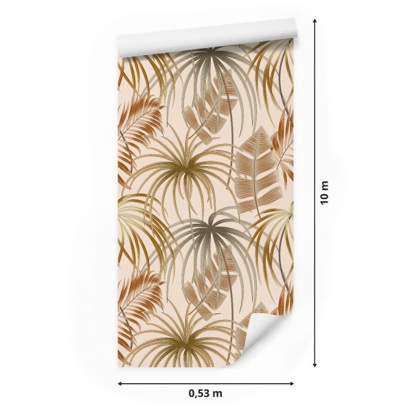 Tapeta Liście W Stylu Boho