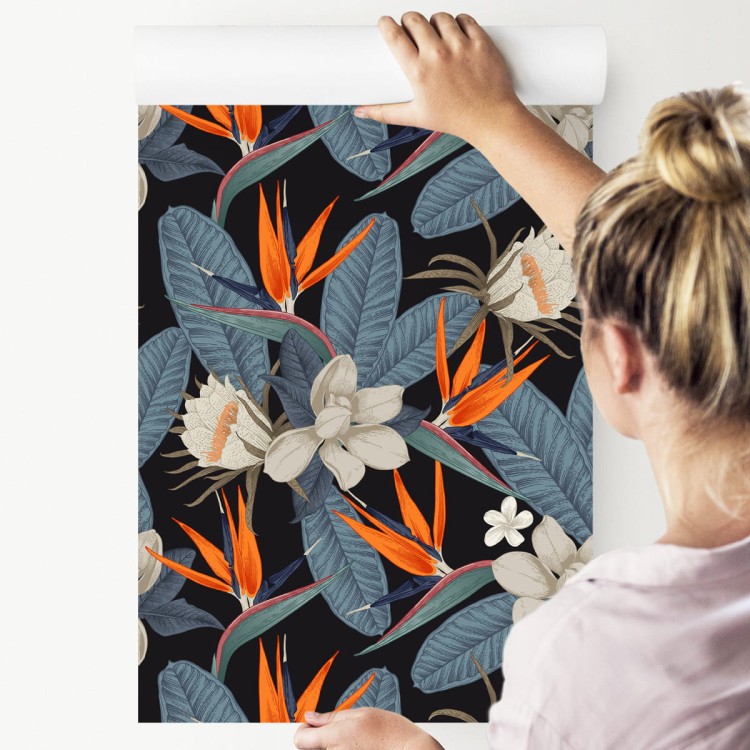 Tapeta Kolorowe Rajskie Kwiaty