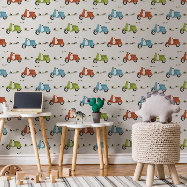 Tapeta Kolorowe Skutery Retro