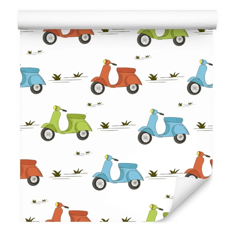 Tapeta Kolorowe Skutery Retro