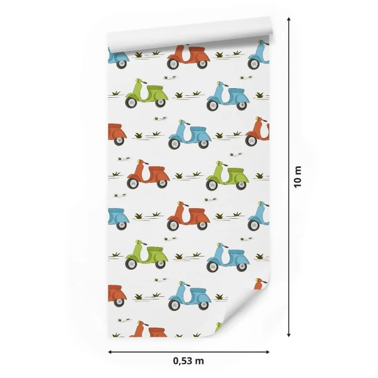Tapeta Kolorowe Skutery Retro
