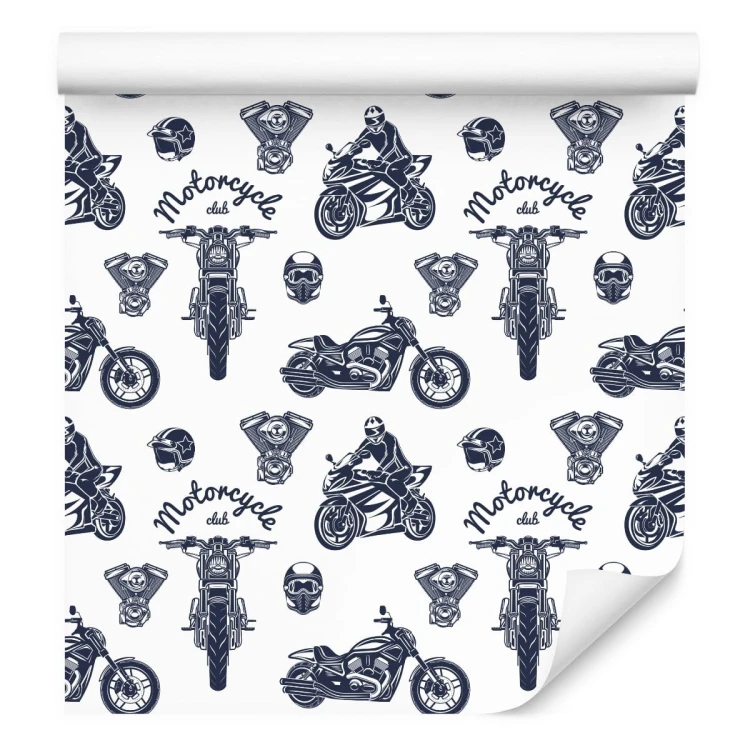 Tapeta Motocykle Retro Z Napisami