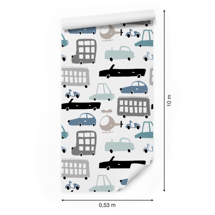 Tapeta Dla Dzieci Samochody Autka Bajka Dekoracja