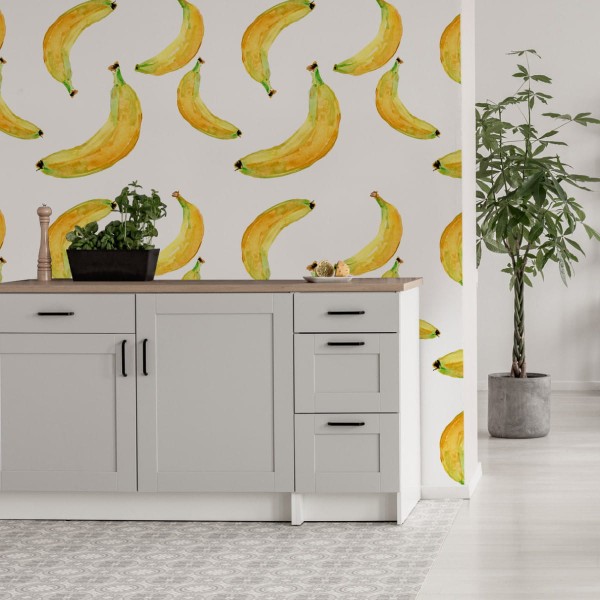 Tapeta Z Owocami Banany Do Kuchni Jadalni