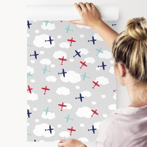 Tapeta Kolorowe Samoloty Pośród Chmur