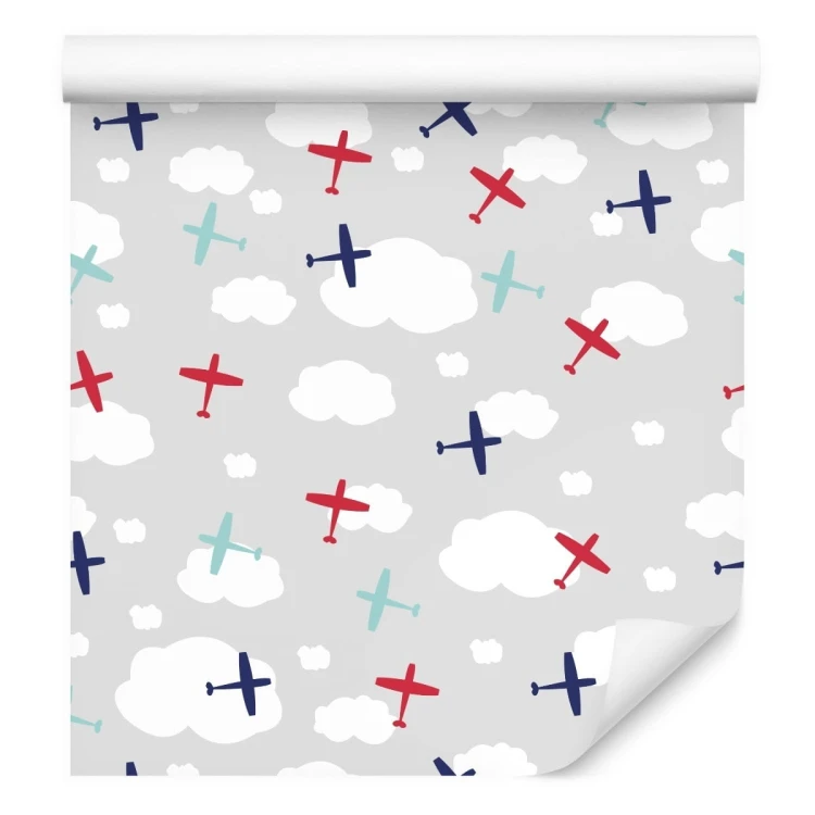 Tapeta Kolorowe Samoloty Pośród Chmur