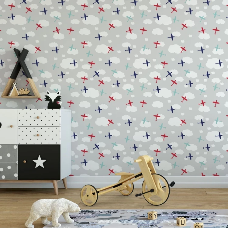 Tapeta Kolorowe Samoloty Pośród Chmur