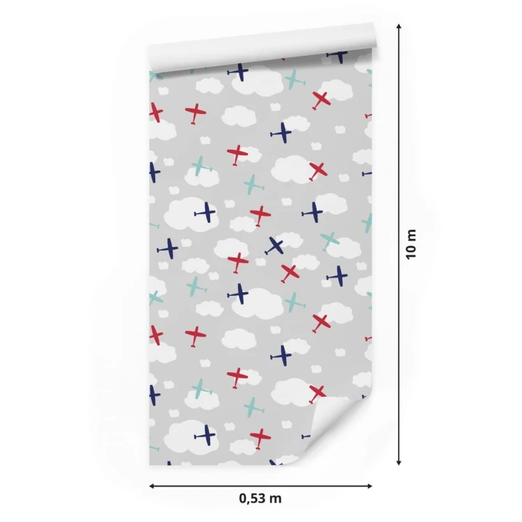 Tapeta Kolorowe Samoloty Pośród Chmur