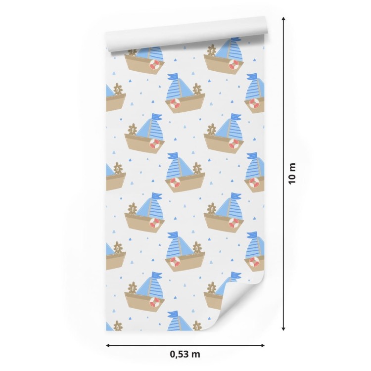 Tapeta Bajkowe Żaglówki