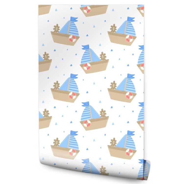 Tapeta Bajkowe Żaglówki