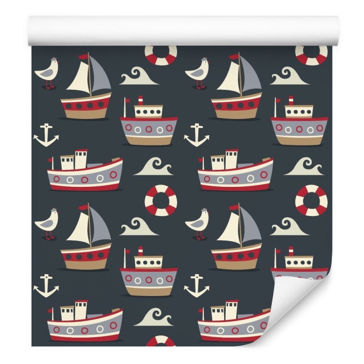 Tapeta Kolorowe Statki I Kotwice