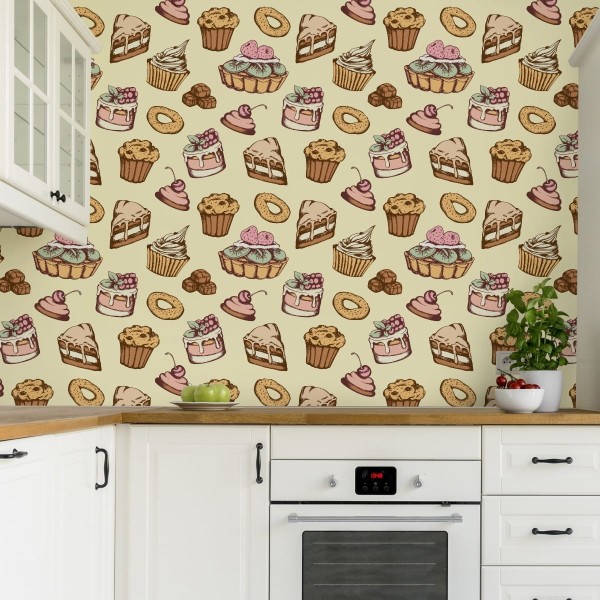 Tapeta Słodkie Wypieki Vintage