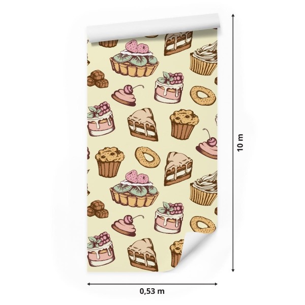 Tapeta Słodkie Wypieki Vintage