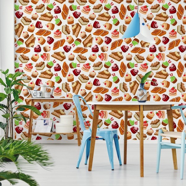 Tapeta Kolorowe Słodkie Wypieki