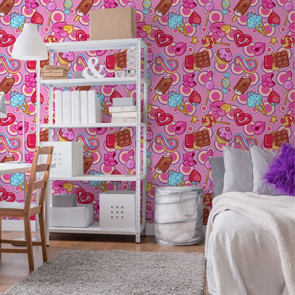 Tapeta Kolorowe Wesołe Słodycze