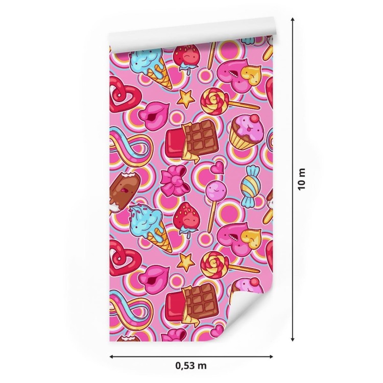 Tapeta Kolorowe Wesołe Słodycze