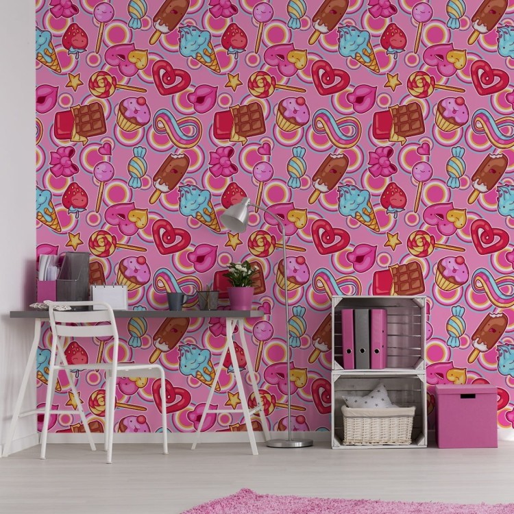 Tapeta Kolorowe Wesołe Słodycze