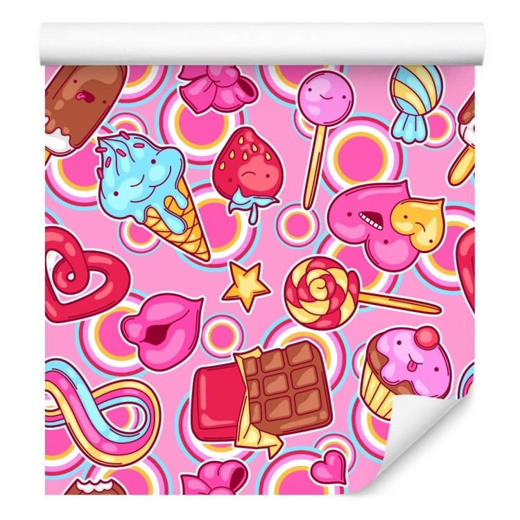 Tapeta Kolorowe Wesołe Słodycze