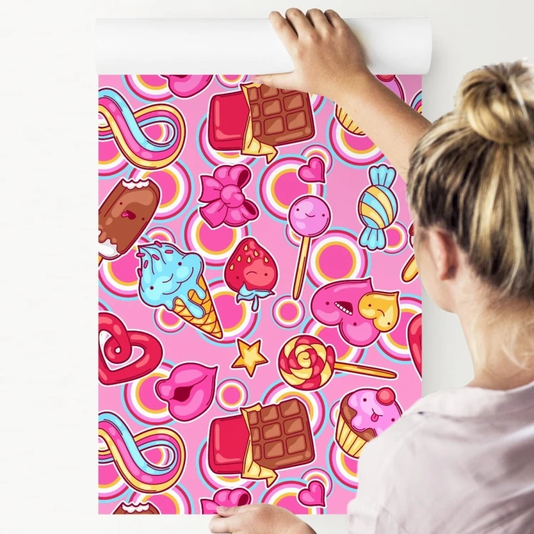 Tapeta Kolorowe Wesołe Słodycze