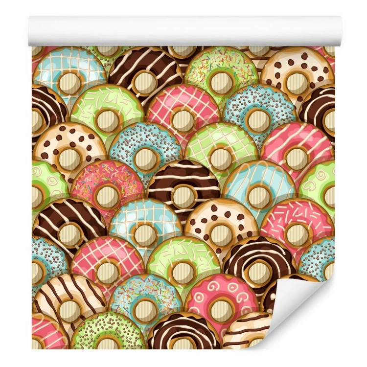 Tapeta Kolorowe Pączki Z Lukrem