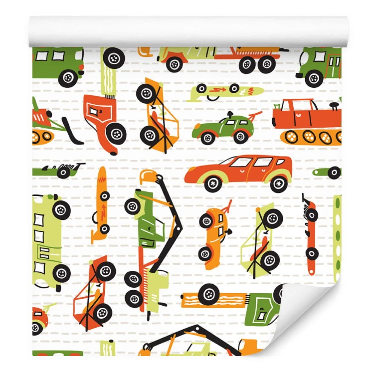 Tapeta Z Samochodami, Ciężarówki, Pokój Dziecięcy