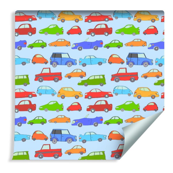 Tapeta Dla Dzieci - Kolorowe Autka