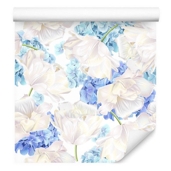 Tapeta Tulipany Z Hortensją