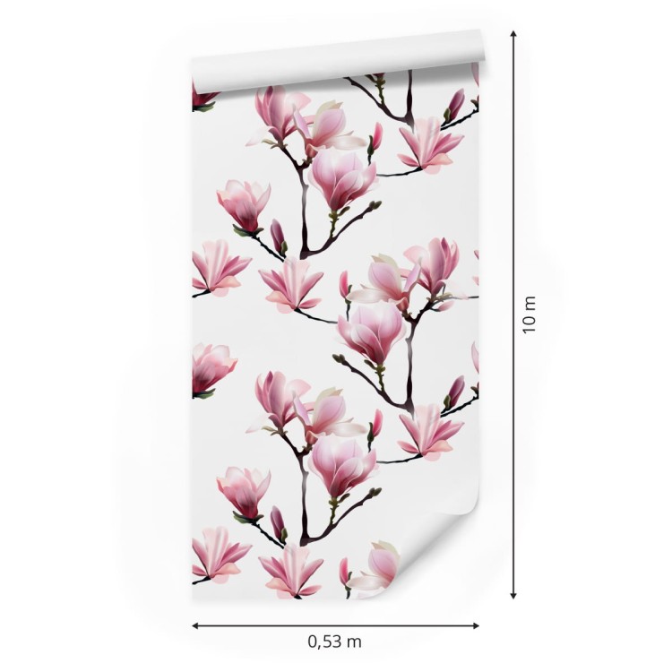 Tapeta Różowe Kwiaty Magnolii