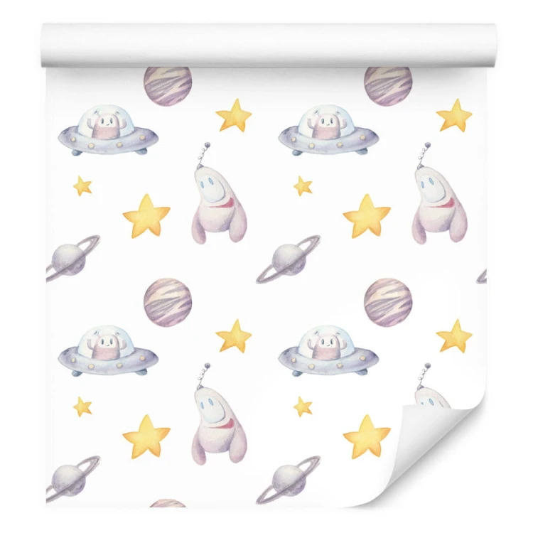 Tapeta Dla Dzieci – Gwiazdki, Planety, Rakiety