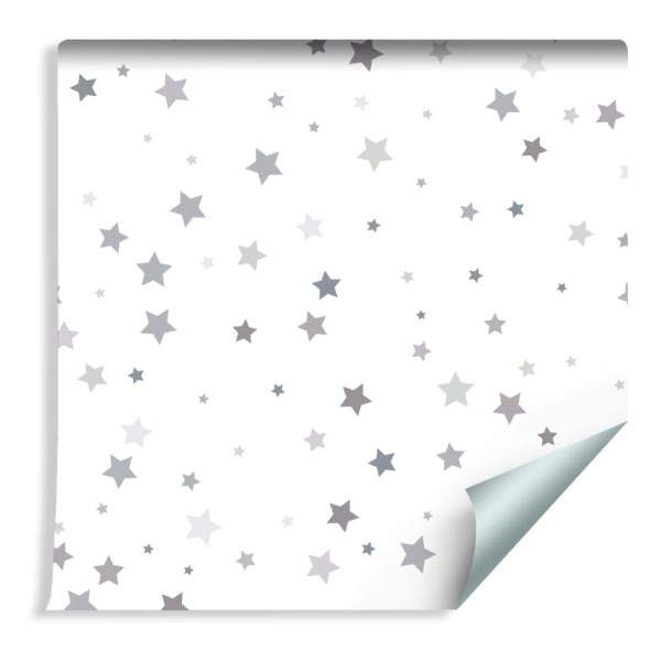 Tapeta Do Pokoju Dziecięcego Szare Drobne Gwiazdki