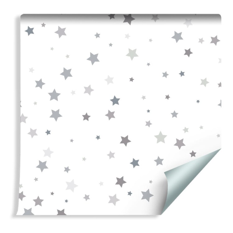 Tapeta Do Pokoju Dziecięcego Szare Drobne Gwiazdki