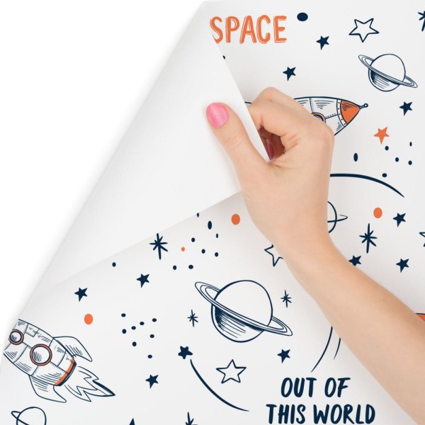 Tapeta Kosmos, Rakiety, Gwiazdy, Do Pokoju Dziecka