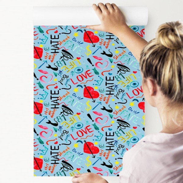 Tapeta Kolorowe Wzory Malowane Akwarelą